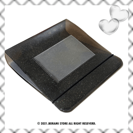 ♡°｡ GLITTER BINDER 3穴 ラメ入りバインダー 本体のみ ブラック*ﾟ♡