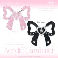 ♡°｡ ラメ入り カラビナ キーホルダー 夢.ver 選べる2色 ♡