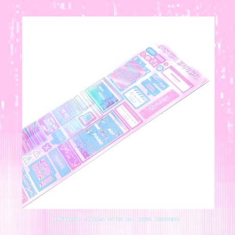 ♡°｡ SYSTEM ERROR ホログラム入りステッカー Pink ver*ﾟ♡