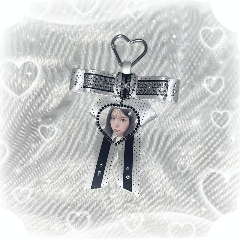 オーダー再開】♡°｡ハンドメイド リボンチャーム black heart.ver♡ | B