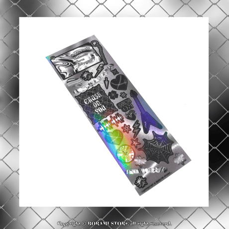 ♡°｡ CRAZY LOVE ホログラム入り デコ ステッカー *ﾟ♡