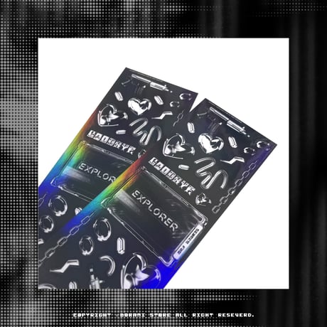 ✧︎°｡EXPLORER  ホログラム入り デコ ステッカー Black. Ver*ﾟ✧︎