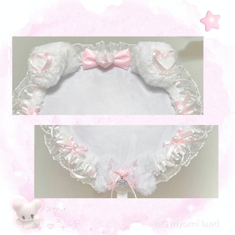 ふわぽむ様 うちわカバー ハンドメイド Kpop 丸型 コンサート