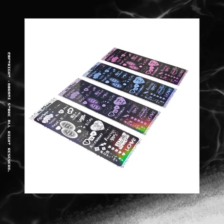 ♡°｡ SLOGAN STICKER ホログラム入り ステッカー 選べる4色*ﾟ♡