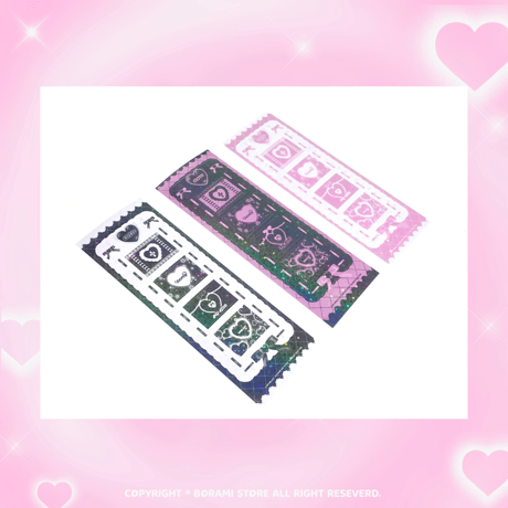 ♡°｡ 4CUT FLAME STICKER ホログラム入りステッカー 選べる3色*ﾟ♡