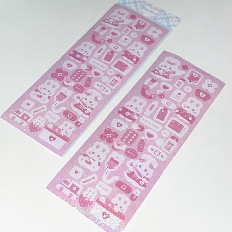 【再入荷】♡°｡ LOVE HOSPITAL  ラブ病院 ホログラム入り ステッカー*ﾟ♡