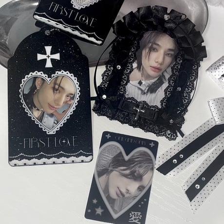 ♡°｡ PHOTOCARD HOLDER  トレカケース トレカ入れ First love black.ver｡°♡