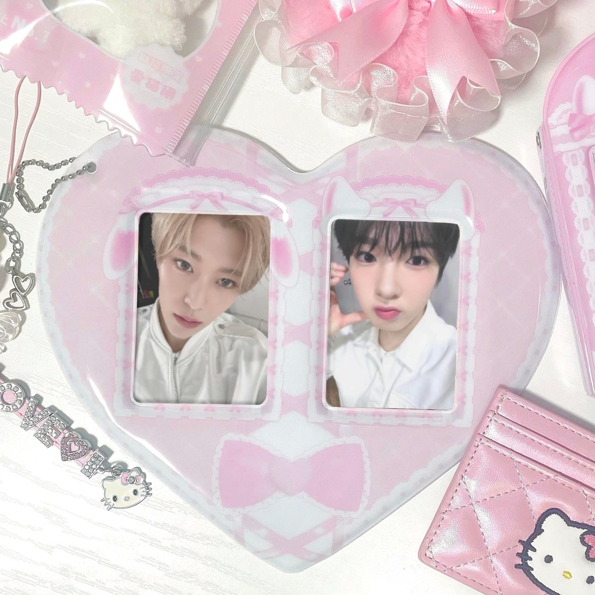 ♡°。 Photoholder トレカホルダー トレカケース うさにゃん pink ♡°。 Photoholder トレカホルダー トレカケース うさにゃん pink