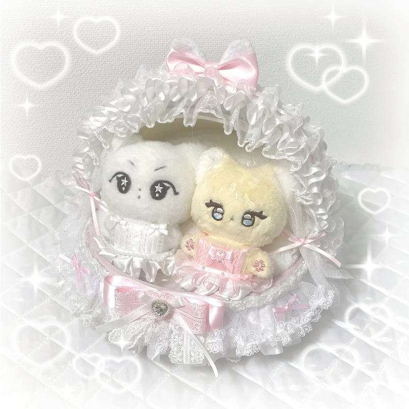 8/23オーダー再開予定】☆ハンドメイド☆ ぬいぐるみベビーカー 4色お