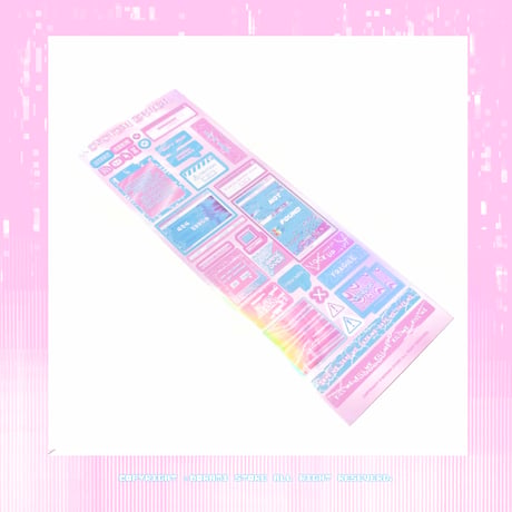 ♡°｡ SYSTEM ERROR ホログラム入りステッカー Pink ver*ﾟ♡