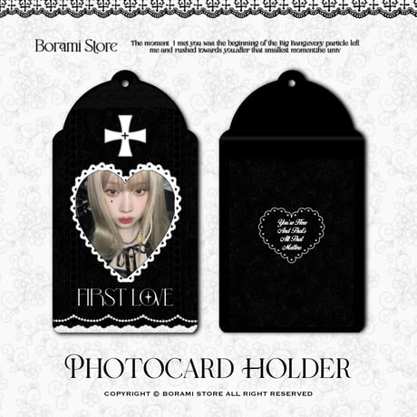 ♡°｡ PHOTOCARD HOLDER  トレカケース トレカ入れ First love black.ver｡°♡