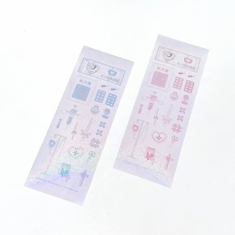 ♡°｡ エンゼル病院 ホログラム入り デコ ステッカー 選べる2種類*ﾟ♡