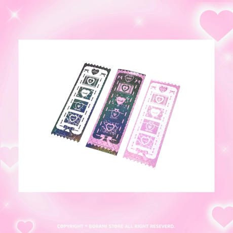 ♡°｡ 4CUT FLAME STICKER ホログラム入りステッカー 選べる3色*ﾟ♡