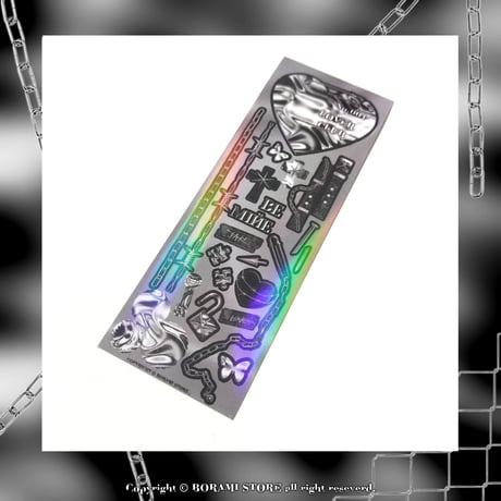 ♡°｡ BE MINE ホログラム入り デコ ステッカー *ﾟ♡