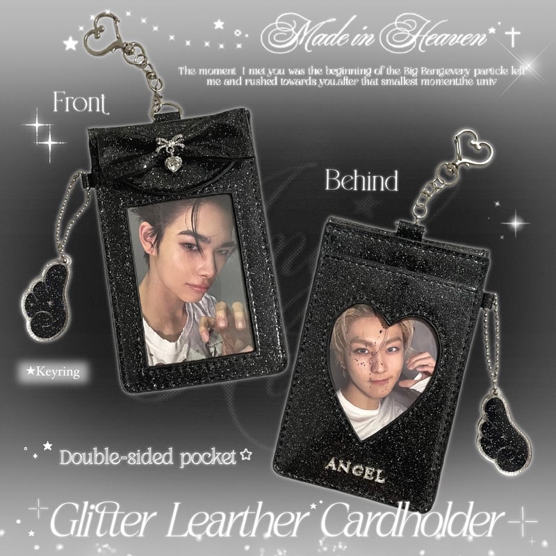 ☆Glitter Leather Cardholder グリッターレザー 両面カードホルダー