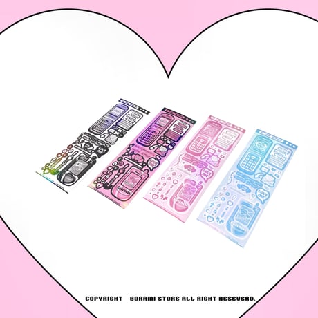 ♡°｡ MY LOVE MESSAGE ホログラム入りステッカー 選べる4色*ﾟ♡