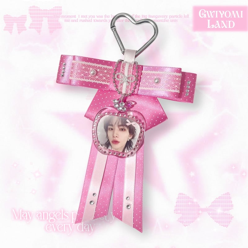 ♡°｡ハンドメイド リボンチャーム pink apple.ver♡ | BORAMI STORE