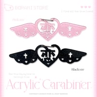 ♡°｡ ラメ入り カラビナ キーホルダー 恋.ver 選べる2色 ♡