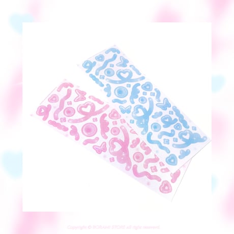 ♡°GRADATION CONFETTI ホログラム入り デコ ステッカー 選べる2色*ﾟ♡