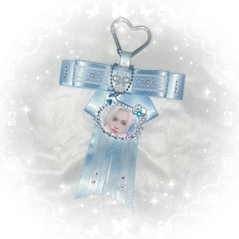 ♡°｡ハンドメイド リボンチャーム blue kitten.ver♡ | BORAMI STORE