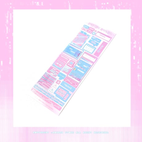 ♡°｡ SYSTEM ERROR ホログラム入りステッカー Pink ver*ﾟ♡