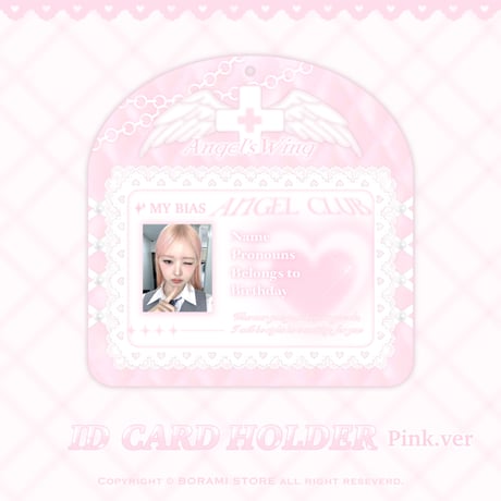 ♡°｡ ID CARD HOLDER  IDカードカケース カード入れ pink.ver｡°♡