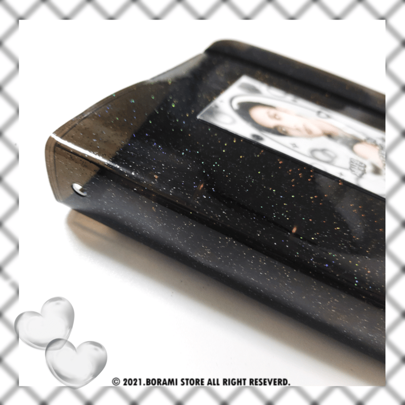 ♡°｡ GLITTER BINDER 3穴 ラメ入りバインダー 本体のみ ブラック*ﾟ♡ |