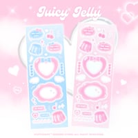 ♡°JUICY JELLY ホログラム入り デコ ステッカー 選べる2色*ﾟ♡