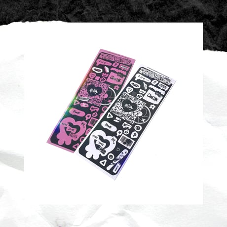 ♡°GRAFFITI ホログラム入り デコ ステッカー 選べる2色*ﾟ♡