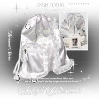 ★2WAY 痛バック★ ポケット2種付き サテン痛バック ナップサック White.ver