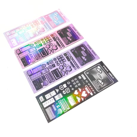 ✧︎°｡CYBER WORLD  ホログラム入り デコ ステッカー 選べる4色 *ﾟ✧︎