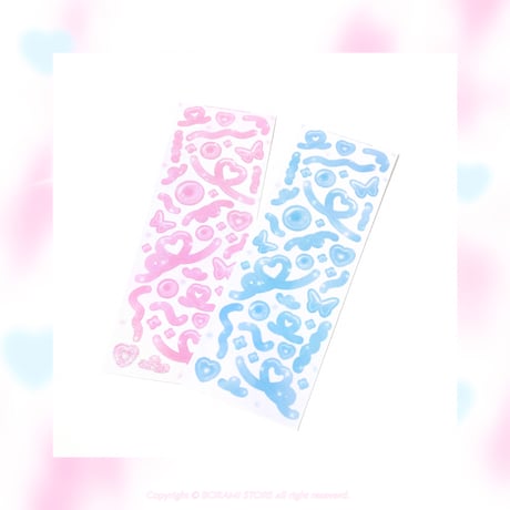 ♡°GRADATION CONFETTI ホログラム入り デコ ステッカー 選べる2色*ﾟ♡