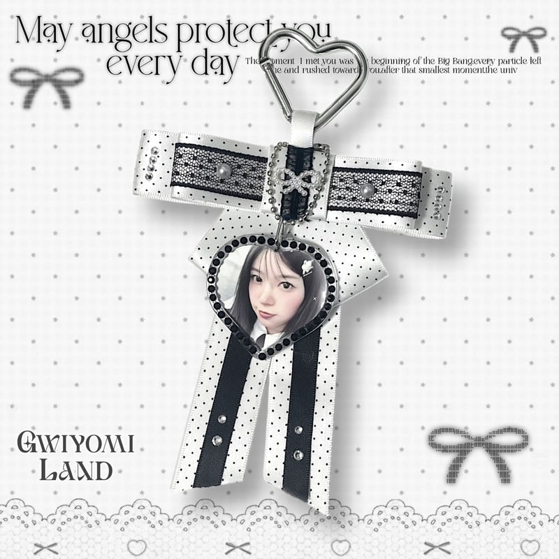 オーダー再開】♡°｡ハンドメイド リボンチャーム black heart.ver♡ | B