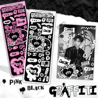 ♡°GRAFFITI ホログラム入り デコ ステッカー 選べる2色*ﾟ♡