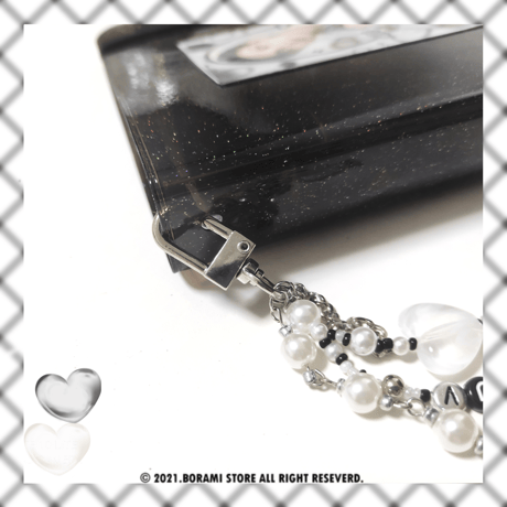 ♡°｡ GLITTER BINDER 3穴 ラメ入りバインダー 本体のみ ブラック*ﾟ♡