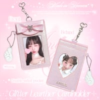 ★Glitter Leather Cardholder グリッターレザー 両面カードホルダー Pink.ver★