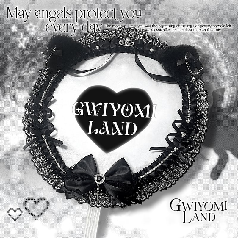 うちわデコパーツ ストーン 装飾 猫耳 ハート オーダーページ うちわデコパーツ ストーン 猫耳＋ハート オーダーページ