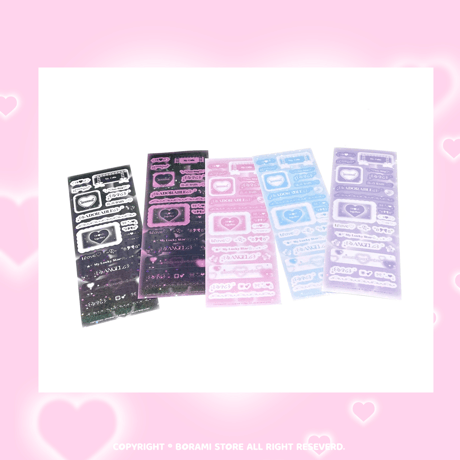 【再入荷】♡°｡ LOVE THINGS  ホログラム入りデコ シール  選べる4色*ﾟ♡