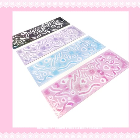 【再入荷】♡°｡ Lace Ribbon  ホログラム入り レースリボンステッカー 選べる4色*ﾟ♡