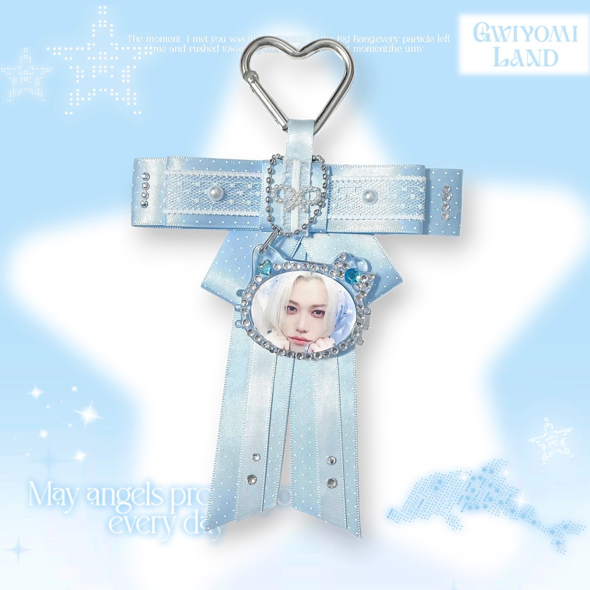 ♡°｡ハンドメイド リボンチャーム blue kitten.ver♡ | BORAMI STORE