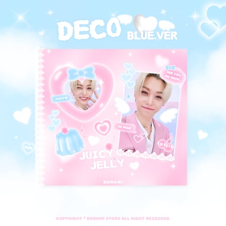 ♡°JUICY JELLY ホログラム入り デコ ステッカー 選べる2色*ﾟ♡