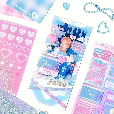 再入荷♡°｡ CREAM STICKER ホログラム入り クリーム ステッカー 選べる4色*ﾟ♡