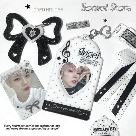 ♡°｡ PHOTOCARD HOLDER トレカケース トレカ入れ  Angel Beats black.ver｡°♡