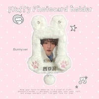【4月18日再販予定】♡もこもこ ネームタグ トレカケース トレカホルダー ストラップ付き‎♡Bunny.ver