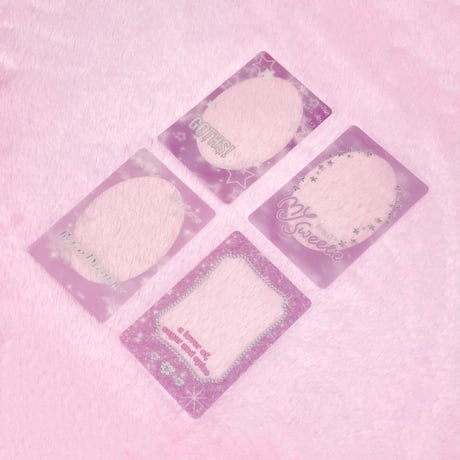 ♡°｡ Photocard Frame トレカフレーム 4枚セット Pink.ver *ﾟ♡