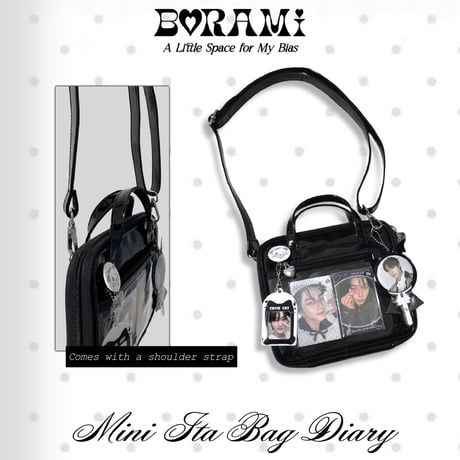 🖤ミニ痛バッグ手帳 Mini Ita Bag Black.ver🖤