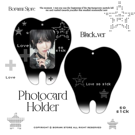♡°｡  Photoholder トレカホルダー トレカケース Cherish Love black.ver♡