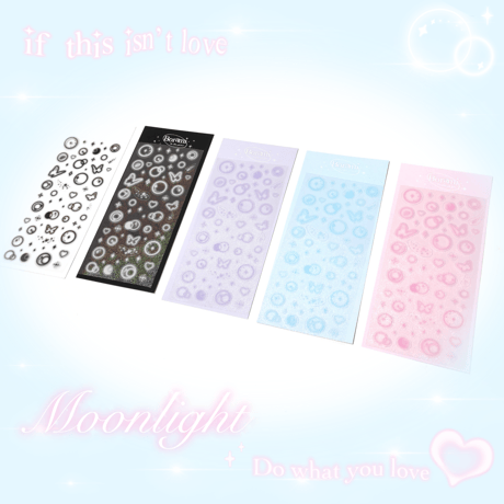 再入荷♡°｡ バージョンアップ MOONLIGHT STICKER ホログラム入り ステッカー *ﾟ♡