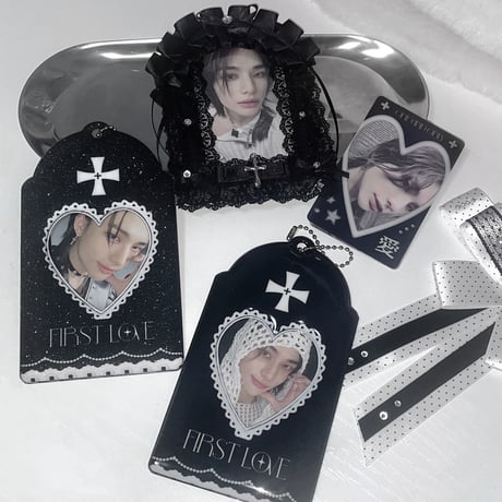 ♡°｡ PHOTOCARD HOLDER  トレカケース トレカ入れ First love black.ver｡°♡