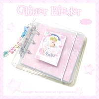 ♡°｡ GLITTER BINDER 3穴 ラメ入りバインダー 本体のみ クリア*ﾟ♡